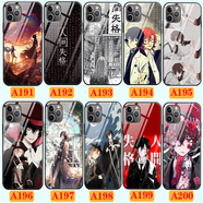 WENYAFF小米17pro15 14 13 12Pro 12x玻璃手機殼紅米note12TPro磨砂Redminote11/14pro+全包邊14R防摔軟套 文豪野犬-太宰治-人間失格 高清玻璃殼硬-下單留言型號和圖案編號給客服