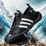 阿迪達(dá)斯 （adidas）運(yùn)動(dòng)鞋男鞋秋季新款TERREX涉水鞋時(shí)尚輕便防滑耐磨透氣戶外休閑鞋 Q21031升級(jí)款/亮白三條紋/前掌濾水孔 44