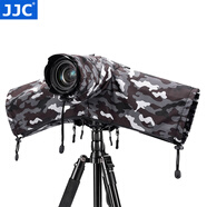 JJC 相機(jī)防雨罩 攝影遮雨衣 防水防塵防風(fēng)沙套 適用于佳能尼康富士索尼松下微單單反相機(jī)中長(zhǎng)焦配件 【RC-S升級(jí)款】迷彩灰 可調(diào)長(zhǎng)度+支持掛脖肩帶