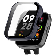 泰閣詩雅適用紅米Redmi Watch3保護殼紅米watch2/1代鋼化膜PC一體殼保護膜配件 水墨藍保護殼【殼膜一體】 適用：紅米watch3代