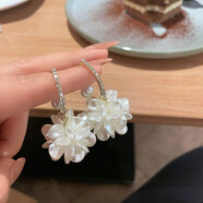 KASIYU2024新款潮夏季氣質(zhì)花瓣耳環(huán)女時(shí)尚甜美花朵耳墜夸張耳釘送禮 花朵耳墜
