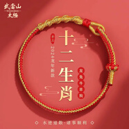 武當(dāng)山太極2025年蛇年本命年禮物手鏈?zhǔn)止ぞ幙椙閭H手繩男紅繩隨身本命年女 生肖龍【2025刑歲歲】
