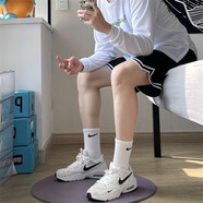 耐克（NIKE）Air Max Fusion 女子氣墊慢跑鞋復(fù)古厚底運動休閑白黑老爹鞋 CJ1670-102 白黑男子 41