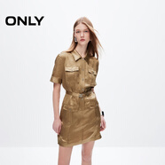 ONLY夏季休閑百搭POLO領(lǐng)高腰顯瘦短裙連衣裙女|124207106 E10 樹(shù)榆棕色 XS (155) 76A