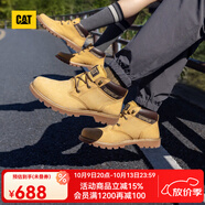 CAT卡特馬丁靴中幫大黃靴男士工裝鞋輕戶(hù)外防滑登山鞋P110973N3BDC25 黃色 38