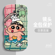 班藍(lán)適用紅米note9手機(jī)殼男女油畫(huà)趣味小新新款紅米note9Pro波浪邊鏡頭全包硅膠防摔卡通保護(hù)套 古董白-DBL小新3 紅米NOTE9PRO