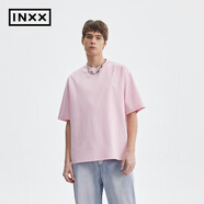 英克斯（inxx）APYD 防曬速干涼感抗菌短袖男女同款寬松休閑哥特字體T恤 粉色 S