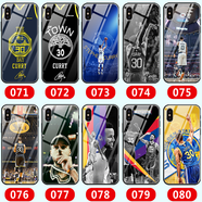 WENYAFF iPhone17/16/15/13/14pro/12promax玻璃手機殼蘋(píng)果11pro XS MAX防摔XR磨砂6s/7/8plus全包軟套 庫里-籃球明星斯蒂芬 玻璃殼(高清彩繪)-下單留言機型+圖片編號