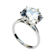 爾立韓國進(jìn)口莫桑5克拉6爪鉆戒超大鴿子蛋鋯石戒指仿真夸張拍照求婚女 7克拉大版內直徑17.5mm金店15-16