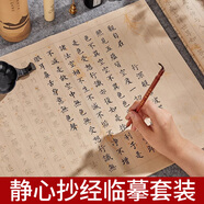 宣紙小楷毛筆字帖心經(jīng)抄經(jīng)本臨摹初學(xué)者金剛經(jīng)地藏經(jīng)鋼筆式毛筆練習紙佛經(jīng)入門(mén)套裝成人書(shū)法作品紙楷書(shū) 7款字帖合集 全面套裝【字帖+毛筆+毛氈+墨汁+墨碟+鎮尺+筆山