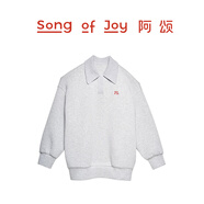SONG OF JOY阿頌SOJ拼接POLO套裝情侶運動休閑加厚情侶裝戶外輕便衛(wèi)衣套裝 上衣-花灰 M