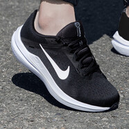 耐克（NIKE）官方艦店男鞋夏季新款運動鞋AIR ZOOM氣墊緩震透氣公路跑步鞋 黑/白/AIR WINFLO 10 39