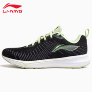 李寧（LI-NING）跑步鞋男鞋網(wǎng)面透氣舒適減震輕質(zhì)專業(yè)跑鞋防滑耐磨運動休閑鞋子 黑色（女款）024-1 36
