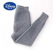 迪士尼（Disney）羊毛褲兒童保暖褲加厚男童羊絨褲女童打底褲寶寶毛線(xiàn)褲中大童加厚 男童抽條高彈加厚【中灰色】 90#(可開(kāi)檔)褲長(cháng)50