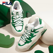 斐樂（FILA）斑斕鞋ROSETTA女鞋板鞋新款面包厚底鞋復(fù)古休閑鞋 斐樂白/艾草綠-WJ 36