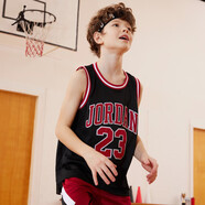 Jordan耐克AJ兒童背心 Nike23號(hào)男童籃球服夏季透氣無(wú)袖T恤  正黑色