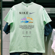 耐克（NIKE）短袖T恤男士2025夏季新款運(yùn)動(dòng)服針織透氣圓領(lǐng)半袖上衣HF6172-053 HF6172-376綠色純棉 L 推薦130-150斤