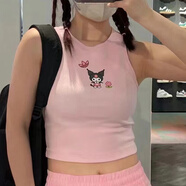 阿迪達(dá)斯 （adidas）無袖T恤女裝2025春季新款三葉草運(yùn)動(dòng)服HELLO KITTY背心JG8051 JG8051庫洛米 XL