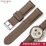 愛(ài)沃馳歐米茄聯(lián)名斯沃琪行星系列手表帶弧口柔軟OMEGA SWATCH表帶 [土星]深咖 針扣 20mm