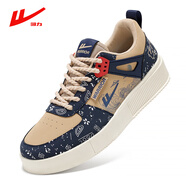 回力（Warrior）回力旗艦 男鞋2025春秋季新款休閑厚底運動(dòng)跑步鞋德訓低幫板鞋男 1568升級版卡其深藍 43