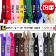 25CM-60CM隱形拉鏈抱枕被套連衣裙褲子口袋拉鎖暗鏈服裝輔料配件 60cm【一條裝】顏色拍下備注