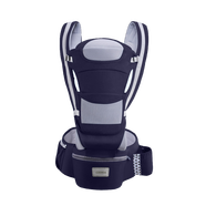 COOKSS嬰兒背帶腰凳前抱式多功能純棉四季通用款抱娃神器新生兒橫抱寶寶坐凳 深海藍