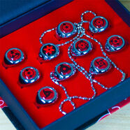 卓獅火影忍者宇智波鼬帶土萬(wàn)花筒寫(xiě)輪眼佐助斑止水曉組織戒指可調節 10個(gè)戒指套裝 均碼開(kāi)口可調節