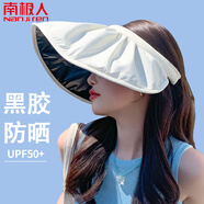 南極人遮陽(yáng)帽女防曬帽太陽(yáng)帽沙灘涼帽黑膠貝殼帽女士空頂帽