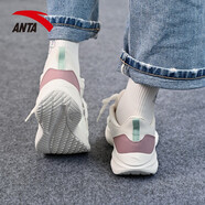 安踏（ANTA）女鞋跑鞋子女輕便網(wǎng)面透氣軟底減震運動鞋輕便增高休閑鞋跳繩鞋女 【輕便跑】香芋紫（透氣網(wǎng)面） 38