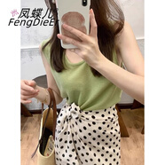 鳳蝶兒新款連衣裙子女裝夏天套裝夏季韓版設(shè)計小香風(fēng)短裙兩件套套裝 3218上衣+裙子 M