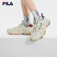 FILA斐樂男女鞋貓爪鞋6代情侶老爹鞋春新款網(wǎng)面輕便舒適休閑運動鞋 【男】云端白-CC 41