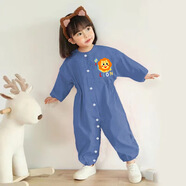 憶愛(ài)爬爬服嬰兒戶(hù)外連體罩衣寶寶爬行罩衣防臟兒童秋冬季耐磨爬行服 爬爬服 快樂(lè )獅【藍色】 90cm (建議75-83cm)