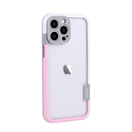 時尚撞色硅膠適用iPhone16ProMax邊框散熱手機殼蘋果15防摔保護套 白+粉 iPhone 6s
