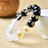 五行屬水的飾品黑曜石補(bǔ)水缺水手鏈水風(fēng)井卦水澤節(jié)卦水晶手串 補(bǔ)金補(bǔ)水-尺寸12mm