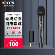 艾肯iCON艾肯wm3.1/wm3.2專(zhuān)業(yè)無(wú)線(xiàn)動(dòng)圈麥克風(fēng)戶(hù)外直播家用ktv唱歌主持會(huì )議卡拉ok通用 wm3.1一拖一單品（套裝可選）