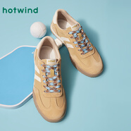 熱風(fēng)男鞋春季新款男士時(shí)尚休閑鞋舒適百搭德訓鞋日常鞋子男 25黃色（常規款）H14M25521 42