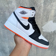耐克（NIKE）【現貨斷碼】耐克 Air Jordan 1 AJ1 煙灰 灰白紅 女子復古籃球鞋 575441-180 黑白橙36/36.5 36