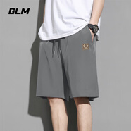 GLM冰絲短褲男夏季寬松外穿五分褲薄款運動速干百搭潮牌青少年休閑褲