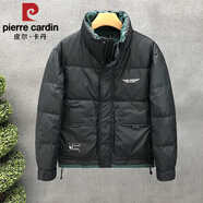 皮爾卡丹（pierre cardin）酒紅色洋氣羽絨服男款冬季立領(lǐng)保暖外套2025冬裝新款男士高端上衣 黑色 XL