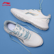 李寧跑步鞋男鞋夏季新款黑色SOFT跑鞋男款超輕減震低幫休閑鞋運動(dòng)鞋 云霧白 42