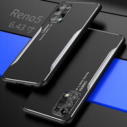 opporeno5手機殼保護套薄鏡頭全包防摔por+外殼金屬K新品個(gè)性創(chuàng  )意5G笑源 注意區分型號，不清楚自己型號的可以聯(lián)系客服確認，勿