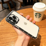 博巴特 【暴力熊夜光】適用蘋果14Promax手機殼iPhone12透明硅膠11新款13的防摔鏡頭x 【黑色暴力熊】 iPhone14Promax