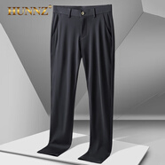 HUNNZ品牌高爾夫服裝男裝長(cháng)褲夏季薄款速干運動(dòng)褲彈力冰絲高爾夫球褲子 黑色 29