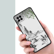 夢(mèng)逸軒OPPO A53 5G手機(jī)殼a72軟套A72n硅膠PECM30全包邊PDYM20防摔PDYM10男女情侶個(gè)性可愛小清新超薄網(wǎng)紅 山水畫（簡約單殼款）XW