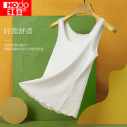 紅豆（hongdou）背心女豎條紋顯瘦百搭打底衫夏純色柔棉蕾絲內(nèi)搭 氣質(zhì)白175