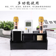 碩色ktv無(wú)線(xiàn)話(huà)筒架亞克力麥克風(fēng)放置架多功能話(huà)筒支架收納盒桌面臺式麥克風(fēng)話(huà)筒架 黑色