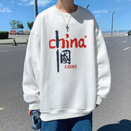 侯七爺（HOUQIYE）衛(wèi)衣男2022秋季新款長(zhǎng)袖T恤潮流ins學(xué)生男生秋季韓版上衣服情侶寬松打底衫 Y101白色 L