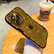 億斯帝夜光蘋(píng)果14PRO硅膠手機(jī)殼iPhone13防摔氣囊軟套12MAX透明邊框適用 黑色 iphoneXXS（5.8寸