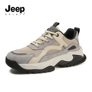 JEEP SPIRIT吉普男鞋網(wǎng)面休閑運動鞋老爹鞋男戶外登山鞋子男187-3 星耀沙 41
