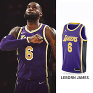 耐克（NIKE）男裝女穿夏季新款Air Jordan 黑紅公牛AJ23號籃球球衣背心無(wú)袖T恤 CV9481-513/紫金湖人/詹姆斯6號 S /165/84A